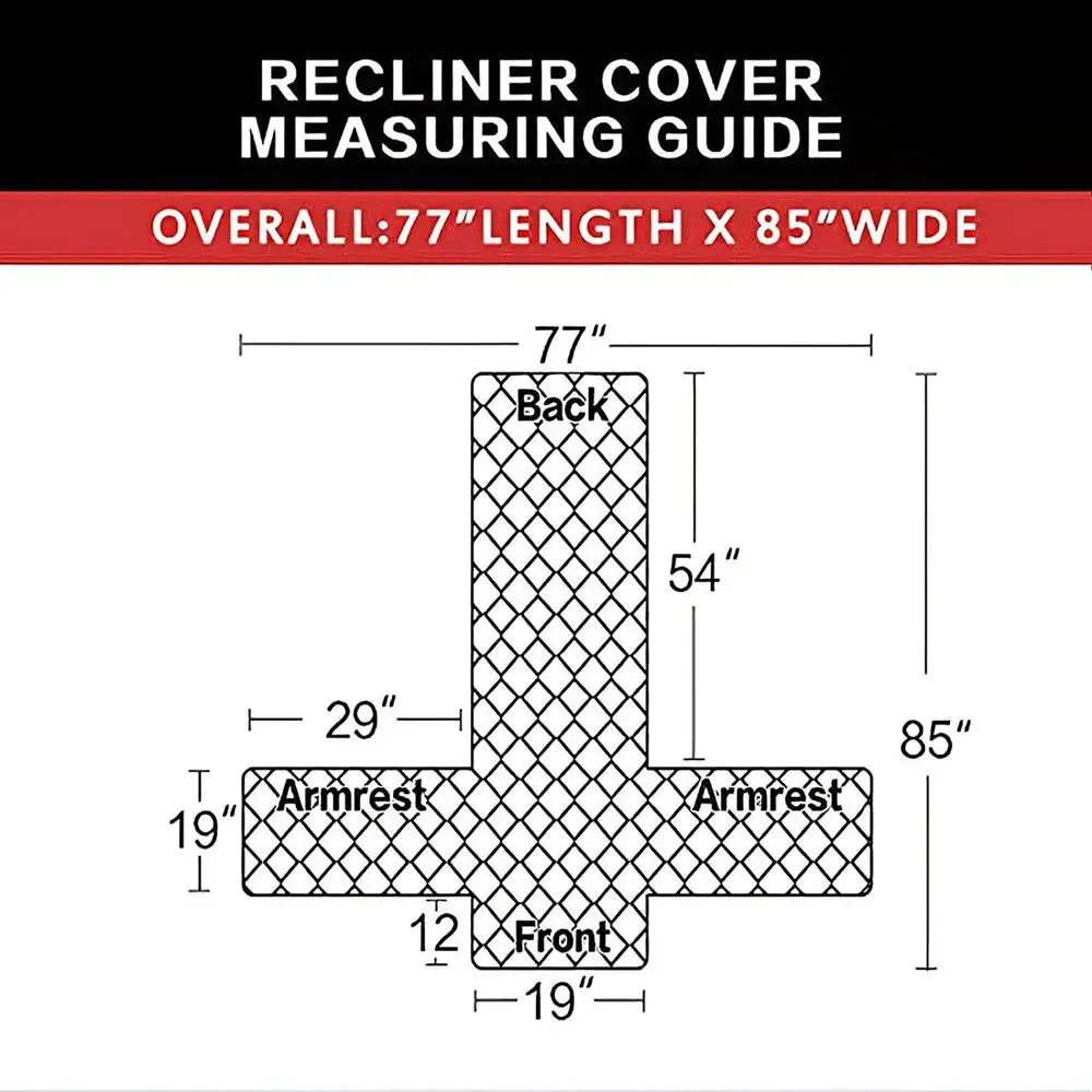 Recliner Chair Slipcover Reversible Sofa Cover Water Resistant Couch Cover